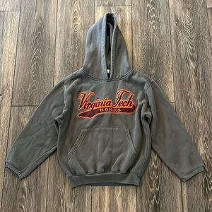 Virginia Tech Hokies Embroidered Gray Hoodie Youth Medium LF Apparel